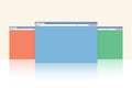 Multi colored internet browser windows Royalty Free Stock Photo