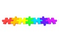 Multi Colored Jigsaw Puzzle Pieces