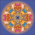 Multi colored kaleidoscope background Royalty Free Stock Photo