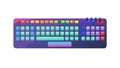 Multi-Colored Keyboard for Diverse Digital Input, vector design Generative AI Royalty Free Stock Photo
