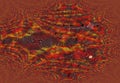 Multi colored, made of mosaics, computer-generated illustration. Abstract background.