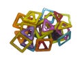 Multi colored magnetic construmulti colored magnetic constructor of geometric shapes ctor of geometric shapes