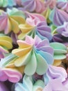 Multi-colored meringue colored meringues are many different sweet Royalty Free Stock Photo