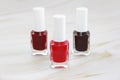 multi-colored nail polish for care Royalty Free Stock Photo