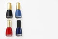 Multi-colored nail polish for care Royalty Free Stock Photo