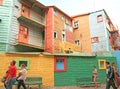 Multicolored Old Buildings at La Boca Neighborhood, Buenos Aires, Argentina