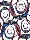 Multi colored  oval shaped seamless pattern Royalty Free Stock Photo