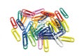 Multi-colored paper clips Royalty Free Stock Photo