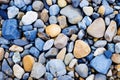 Multi colored Pebbles rocks background Royalty Free Stock Photo