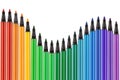 Multi-colored pencil border Royalty Free Stock Photo