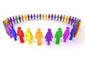 Multi colored people illustration Royalty Free Stock Photo