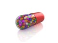 Multi-colored pill