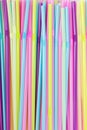 Multi colored plastic drinking straws Royalty Free Stock Photo