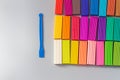 Multi-colored plasticine set with a modeling stack for children's creativity Royalty Free Stock Photo