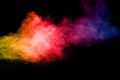 Multi Colored powder splash Royalty Free Stock Photo