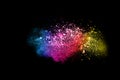 Multi Colored powder splash cloud Royalty Free Stock Photo