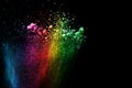 Multi Colored powder splash cloud Royalty Free Stock Photo