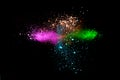 Multi Colored powder splash cloud Royalty Free Stock Photo