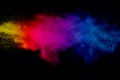 Multi Colored powder splash