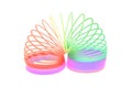 Multi-Colored Rainbow Spring Toy Isolated Royalty Free Stock Photo