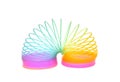 Multi-Colored Rainbow Spring Toy Isolated Royalty Free Stock Photo