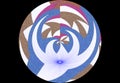 Multi colored round illustration. Abstract image.