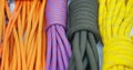 multi-colored safety and rescue polyamide strand ropes with a low-tension core Royalty Free Stock Photo