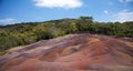 Multi-colored sand of Chamarel Royalty Free Stock Photo