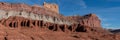 Multi-Colored Sandstone Cliffs in Capitol Reef National Park, Utah Royalty Free Stock Photo