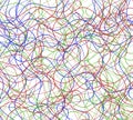 Multi colored scribbles, abstract chaotic lines, texture of doodles
