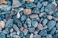 Multi-colored sea stones, beach pebbles background, texture