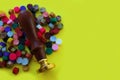 Multi-colored sealing wax for sealing. Royalty Free Stock Photo