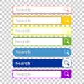 A multi-colored search string. Vector image, element for design.