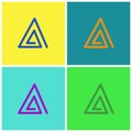 Multi colored set of triangular logos Royalty Free Stock Photo