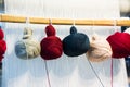 Multi-colored silk thread hanging