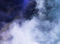 Multi-colored smoke at the concert at night Royalty Free Stock Photo