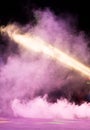 Multi-colored smoke at the concert at night Royalty Free Stock Photo