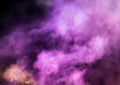 Multi-colored smoke at the concert at night Royalty Free Stock Photo