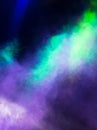 Multi-colored smoke at the concert at night Royalty Free Stock Photo