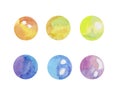 Multi-colored soap bubbles, set of clipart. Royalty Free Stock Photo