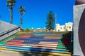 Multi-colored picturesque staircase