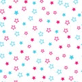 Stars seamless pattern. Design for fabric, wrapping paper, background, wallpaper. Vector. Royalty Free Stock Photo