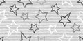Stars seamless pattern. Design for fabric, wrapping paper, background, wallpaper. Vector. Royalty Free Stock Photo