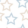 Multi-colored stars on a white background. Seamless pattern. Royalty Free Stock Photo