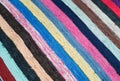 Multi-colored striped rug Royalty Free Stock Photo