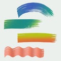 Multi-colored strokes, lines with a wide brush