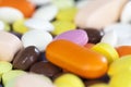 multi-colored tablets and pills Royalty Free Stock Photo