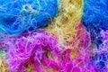 Multi-colored tangled threads abstract texture pattern background. Royalty Free Stock Photo