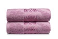 multi-colored Terry cotton bath towels, isolate