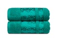 multi-colored Terry cotton bath towels, isolate